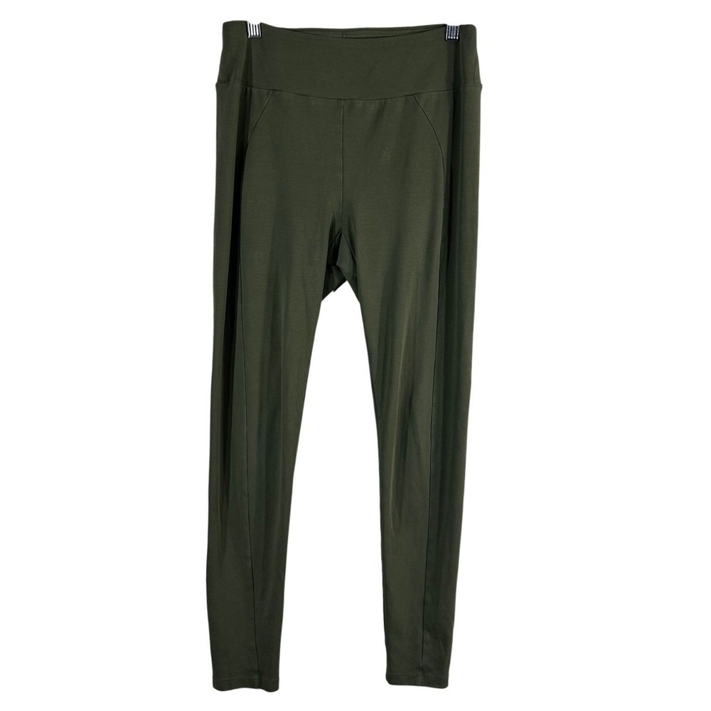 1People Olive Green Organic Cotton Pyratex Core 1 High Waist Leggings Small